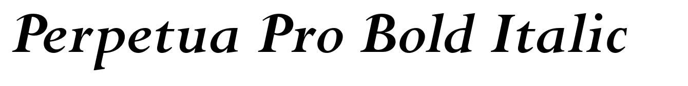 Perpetua Pro Bold Italic